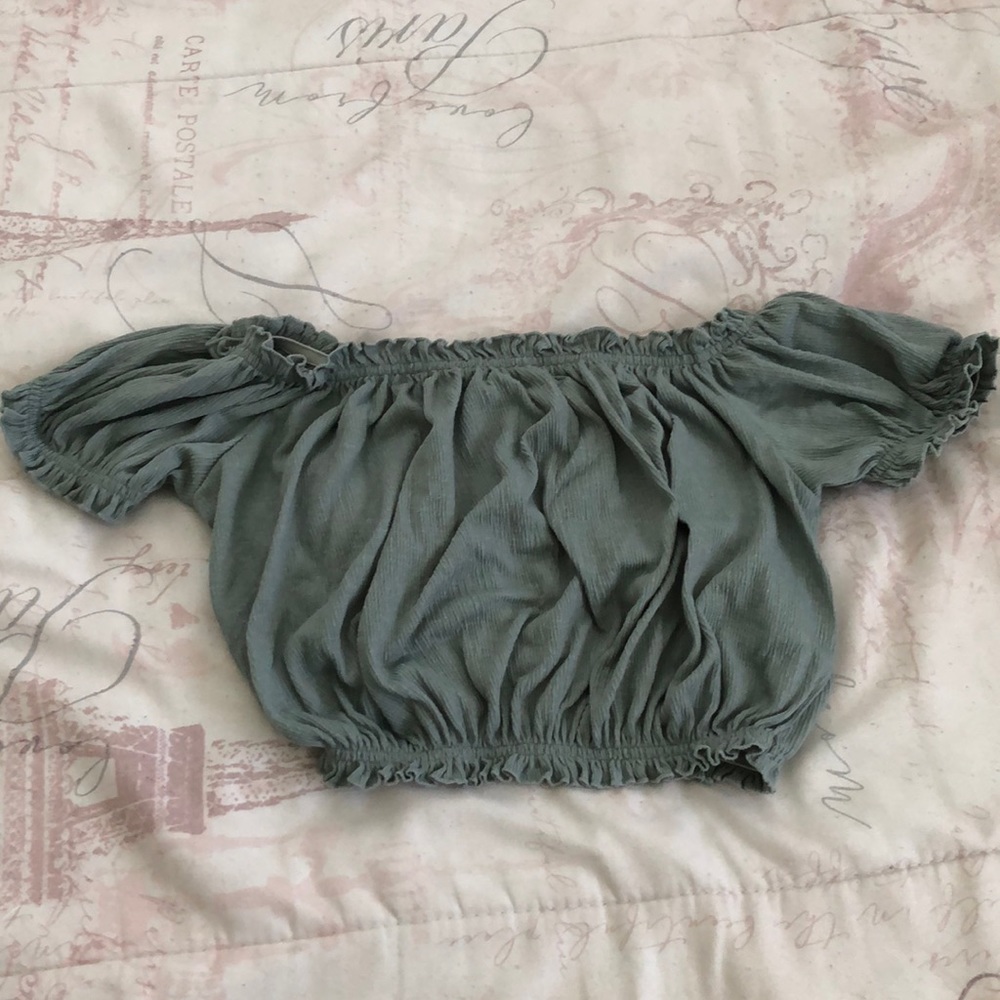 Cropped off the shoulder top